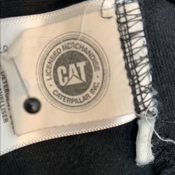 CAT®️ Black T-shirt Men’s size large 100% Soft Cotton Caterpillar Brand Vintage - Picture 8 of 9